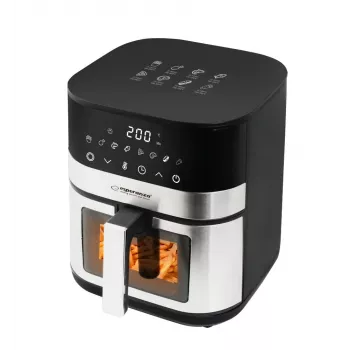 Teplovzdušná fritéza ESPERANZA Pesce Alla Griglia 5 l, fritéza bez oleja, 1400 W, 8 programov, 200 °C, dotykové ovládanie