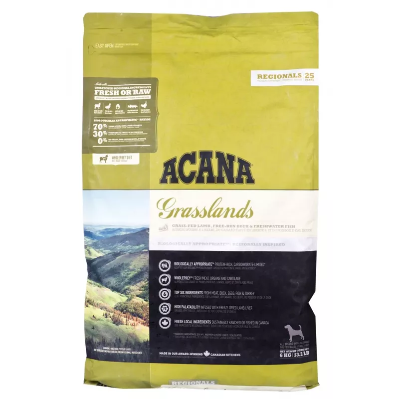 ACANA Highest protein Grasslands Dog – suché krmivo pre psov – 6 kg
