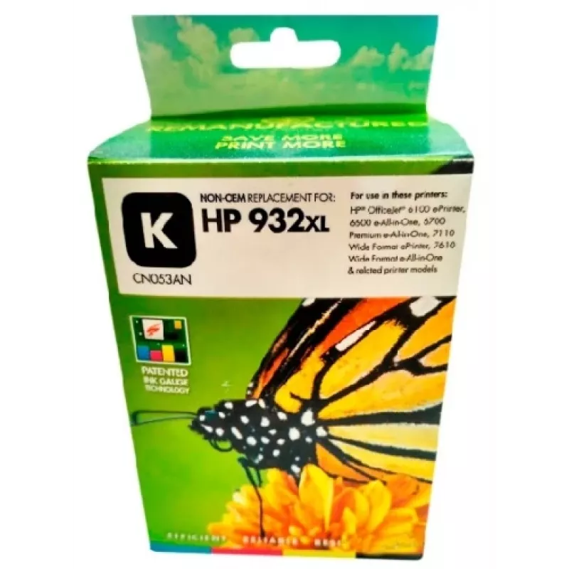 Kompatibilná Static-Control HP 932XL CN053AE atramentová kazeta, čierna