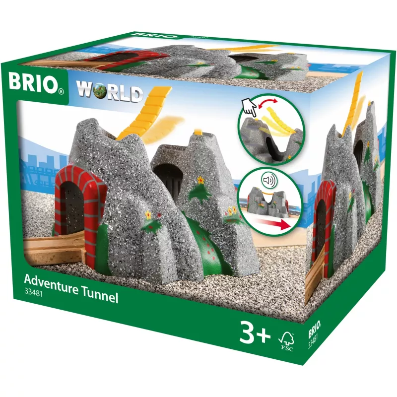 World magic tunnel, železnica sivá/červená