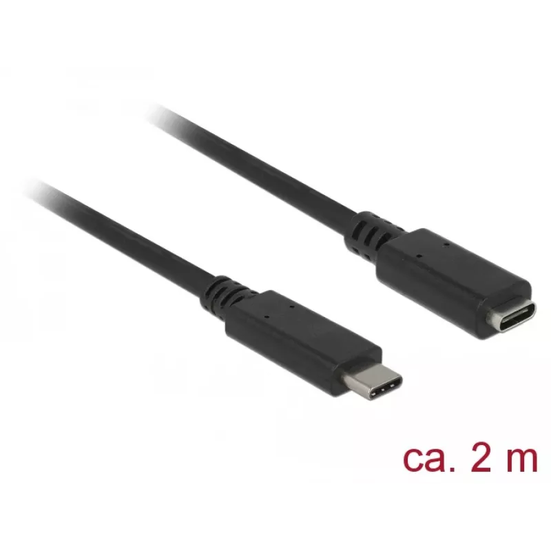 USB kábel DeLOCK SuperSpeed USB 3.2 Gen 1 2 m USB-C čierny