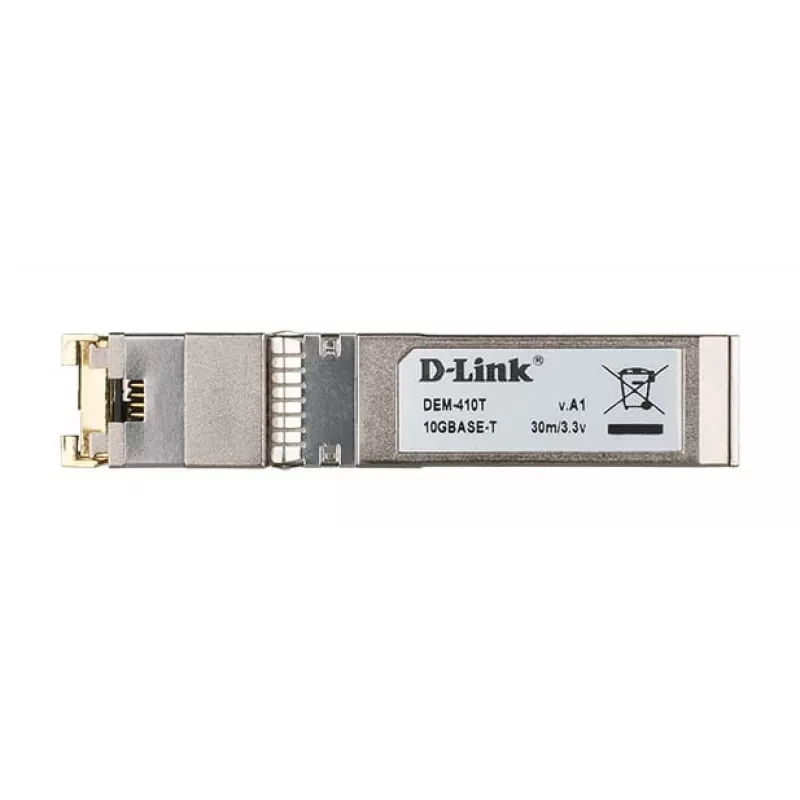 D-Link SFP+ 10GBASE-T medený transceiver, meď, 10000 Mbit/s, SFP+, T, 30 m, 10 Gigabit Ethernet