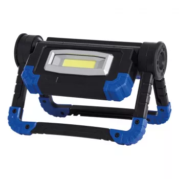 Pracovné svetlo RealPower 463617 reflektor, LED 10 W, 2 svetelné zdroje, batéria AA, IPX2, čierna