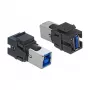 Keystone modul DeLOCK 86395 plochý čierny USB A