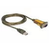 Sériový kábel DeLOCK 65840 USB Type-A DB-9 1,5 m čierny žltý