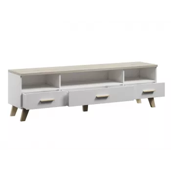Cama RTV stojan LOTTA 180cm biely + sonoma dub