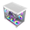 Počítačová skriňa DarkFlash B275 PRO (biela) so 6 ventilátormi