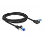 Sieťový kábel DeLOCK RJ45 Cat.6A S/FTP 2m čierny