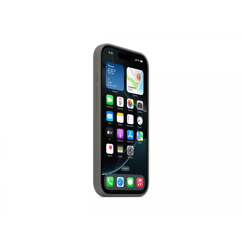 Apple iPhone 16 Pro silikónové puzdro s MagSafe – kamenná sivá