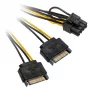 2x 15-pin SATA na 1x 6-pin PCIe adaptér - adaptér - Digital/Dáta (AK-CBPW19-15)
