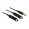 Audio kábel DeLOCK 65575 0,25 m 3,5 mm 2 x 3,5 mm čierny