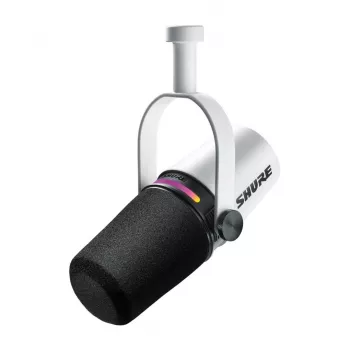 Shure MV7+-W - stolový/vokálny mikrofón s XLR/USB-C konektorom, biely