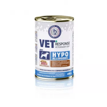 VET RESPONSE Hypoallergenic kačica - mokré krmivo pre psov - 400 g