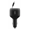Belkin 75W 2-portový s vyťahovacím USB-C káblom do auta - kábel (CCC001HQBK)