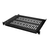 LogiLink Rack - polica - čierna, RAL 9005 - 1U - 48,3 cm (19 palcov)