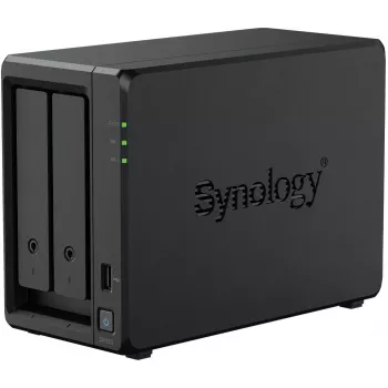 NAS úložný server SYNOLOGY DP320 desktop R1600, 8 GB RAM, 16 TB, 2-bay, podpora HDD, RAID, čierna