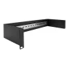 Delock 66884 19-palcový panel pre DIN lištu, 2U, čierny
