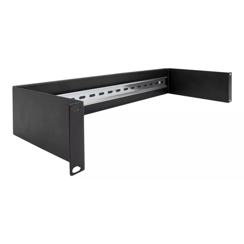 Delock 66884 19-palcový panel pre DIN lištu, 2U, čierny