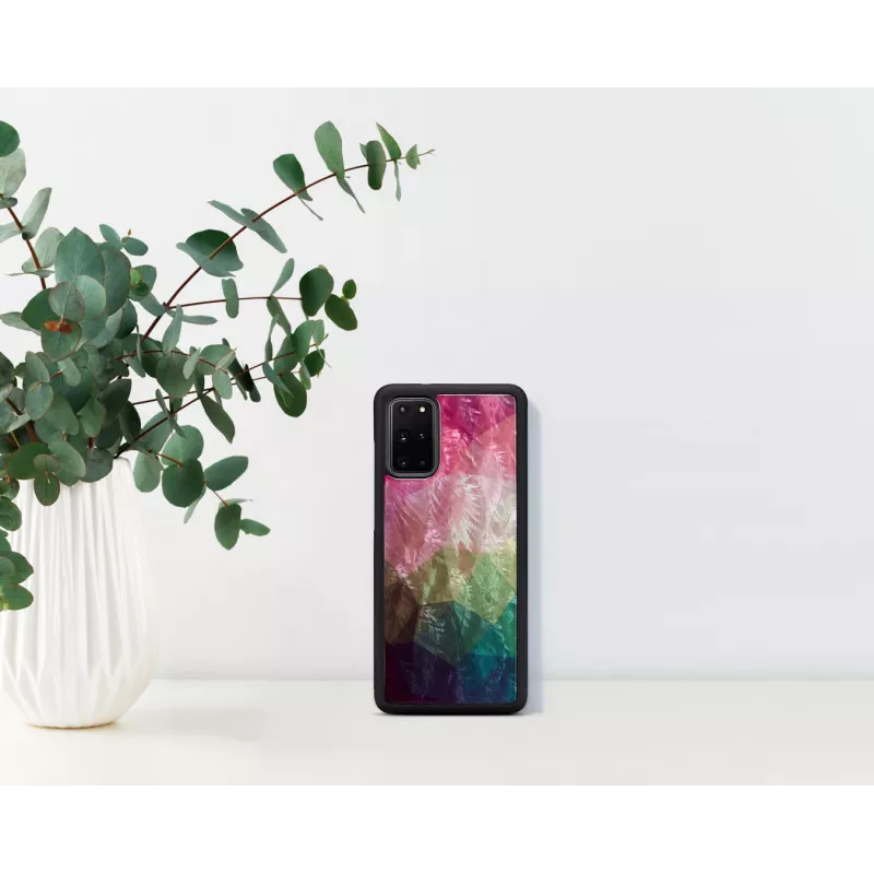 Puzdro na telefón iKins pre Samsung Galaxy S20+ — dizajn vodných kvetov, čierna