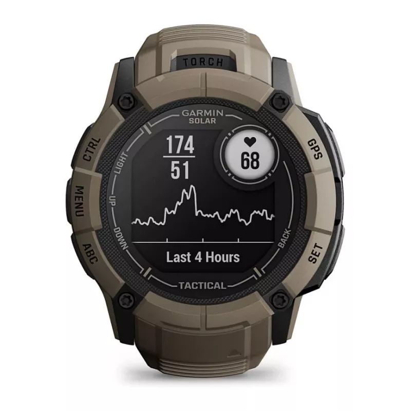 Garmin Instinct 2X Solar Tactical Edition 2,79 cm (1,1 inch) MIP 50 mm digitálny 176 x 176 pixelov dotyková obrazovka zelená GPS (satelit)