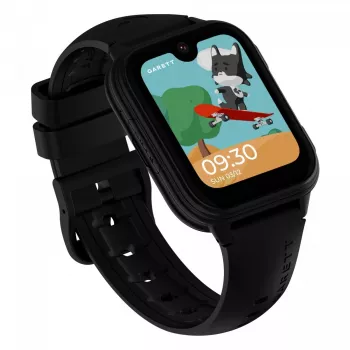 Smartwatch Garett Kids Vibe Ai 4G čierna — detské smart hodinky s 4G, GPS sledovaním, vodoodolné