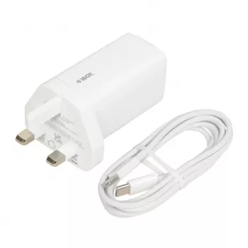 iBOX C-65 biely, GaN 65W univerzálna nabíjačka UK konektor