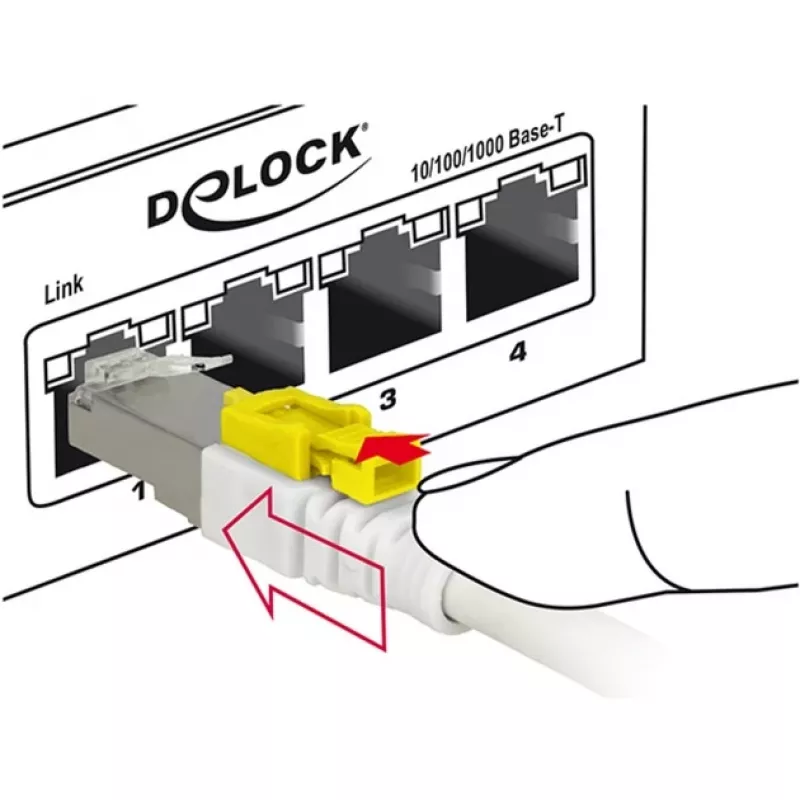 Sieťový kábel DeLOCK 85335 RJ-45 Cat6a 5m biely