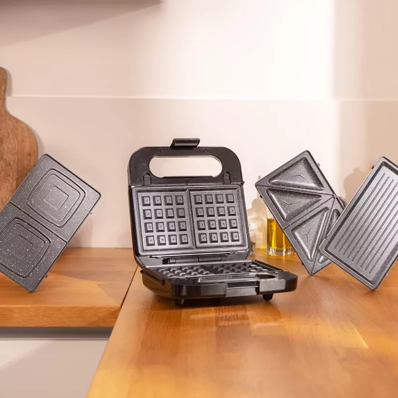 Cecotec sendvičovač | Rock’nToast 4in1 | 1000 W | počet platní 4 | čierny