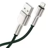 Kábel USB-A na Lightning Baseus 1 m, zelený
