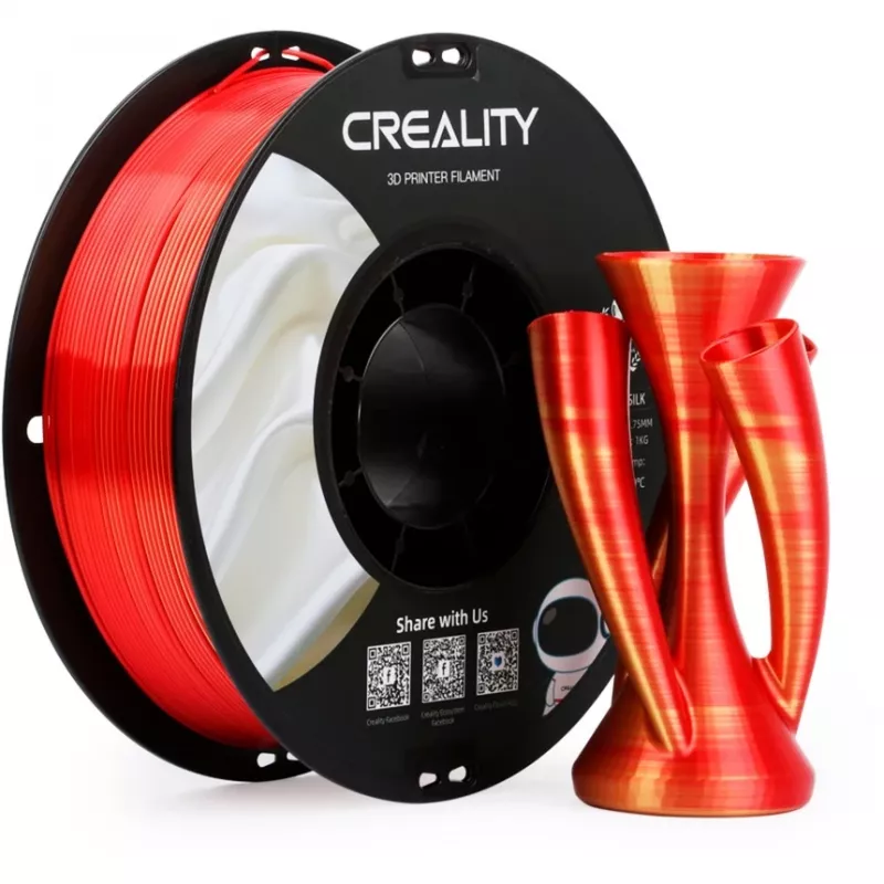 Creality CR-Silk PLA filament, 1,75 mm, 1 kg, zlatý/červený