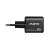 Nástenná nabíjačka Unitek P1128ABK01-EU – 2-portová GaN USB‑C & USB‑A, celkovo 20W, čierna