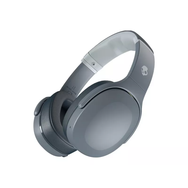 Slúchadlá Skullcandy Crusher Evo — káblové & Bluetooth, sivé, 40 hod. batéria, USB-C, AUX, skladacie