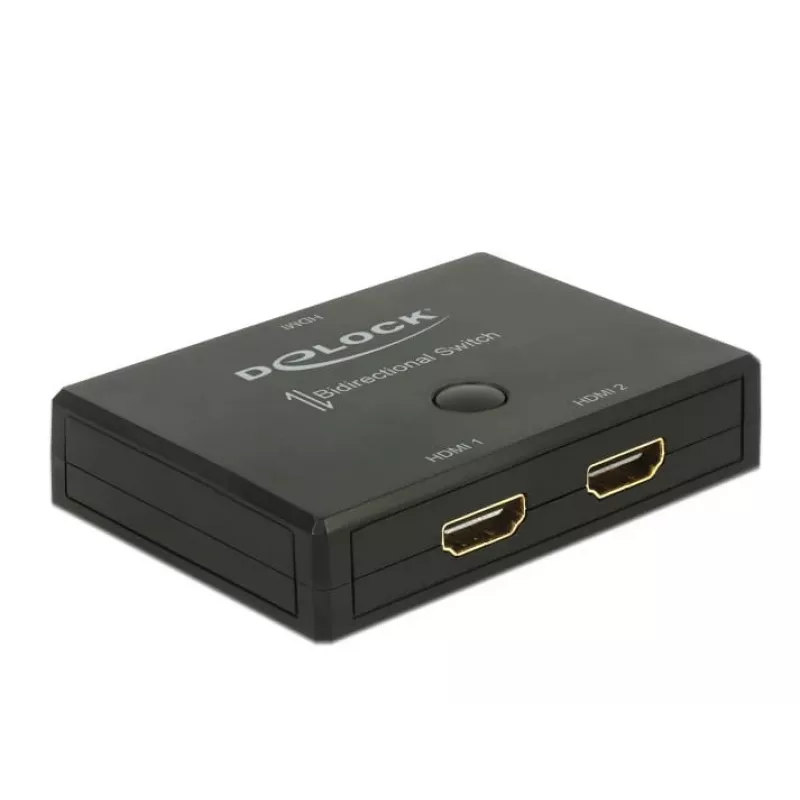 DeLock HDMI 2 - 1 switch obojsmerný 4K 60 Hz - video/audio switch - 2 x HDMI - desktop