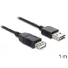 USB kábel DeLOCK EASY-USB 2.0-A 1m čierny