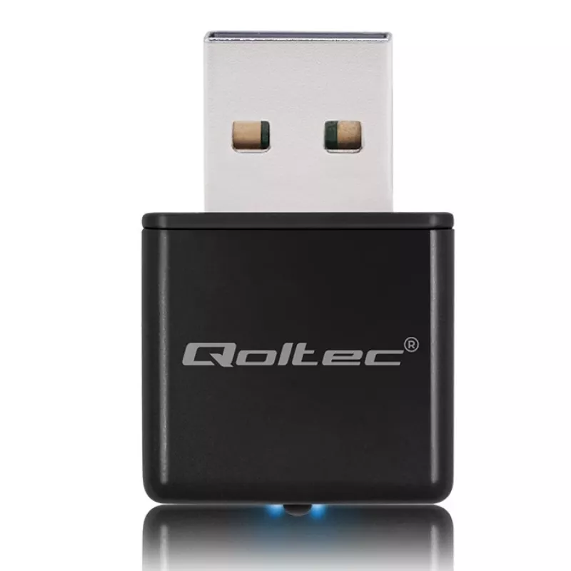 Wi‑Fi USB adaptér QOLTEC NANO 56986 — Mini-N, USB 2.0, 802.11n