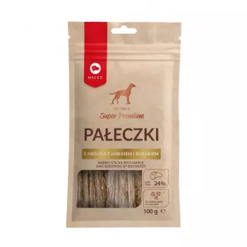 MACED králičie tyčinky s jablkom a prídavkom červenej repy - psie maškrty - 100 g