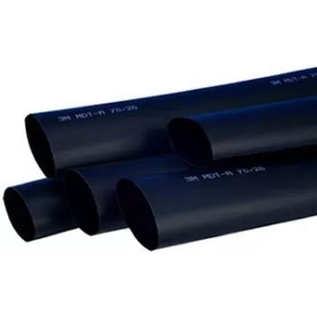 3M TE100037569 - teplom zmršťovacia bužírka - čierna - 100 cm - 1,2 cm - 135 °C