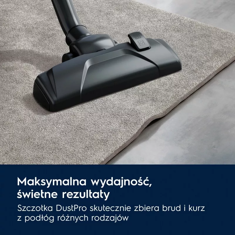 Bubnový vysávač Electrolux EB31C1DB 750 W, 3-litrový vreckový filter, HEPA filter, teleskopická oceľová trubica