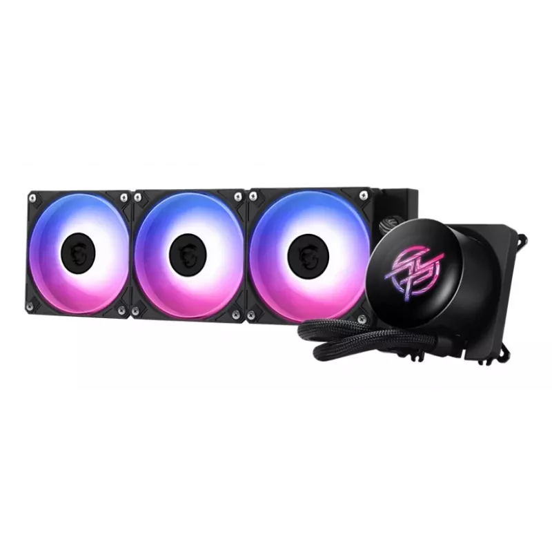 All-in-One kvapalinový chladič MSI MPG CORELIQUID P13 — 120-mm ventilátor, 3-ventilátorový radiátor, podpora LGA 1851, čierny