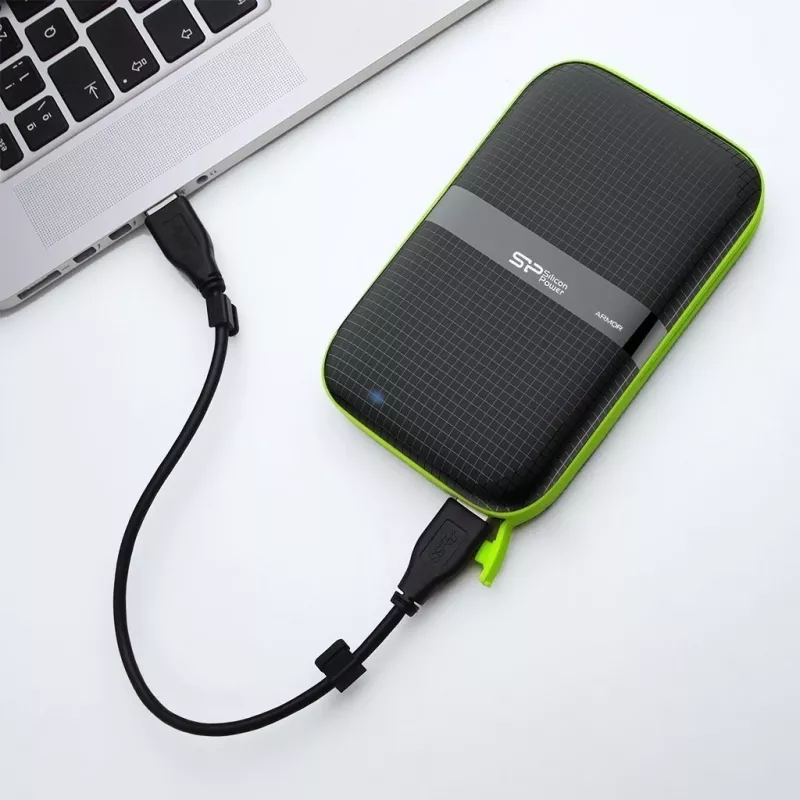SILICON POWER Armor A60 - pevný disk - 4TB - externý (prenosný) - 2.5 (6,4 cm) - USB3.0 - čierny (SP040TBPHDA60S3K)