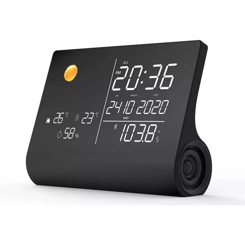 Nasa WSP1300 Black meteorologická stanica/reproduktor BT
