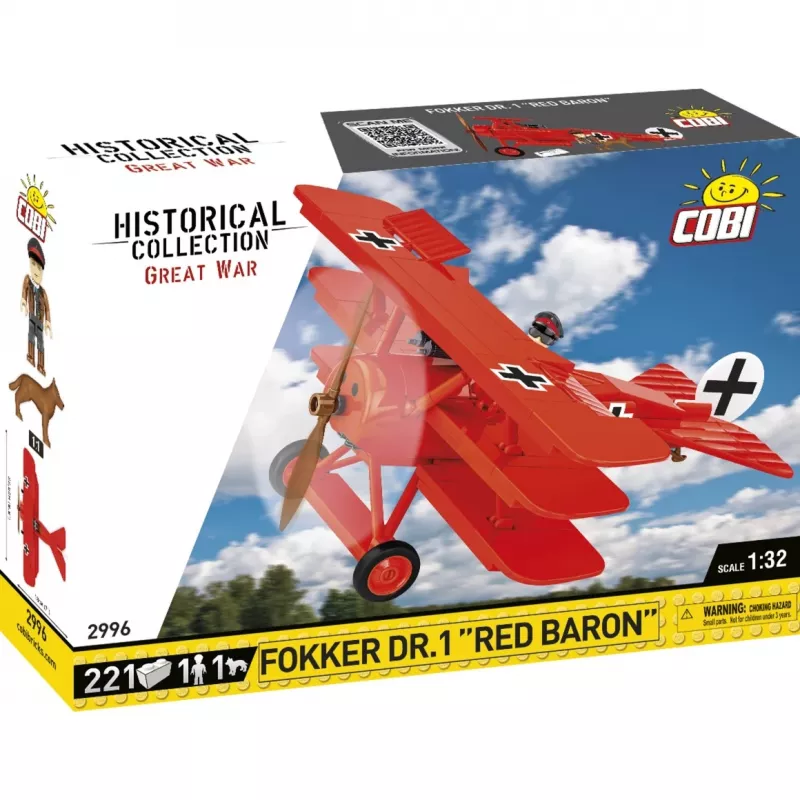 Blocks Fokker DR.1 Red Baron 221 kociek