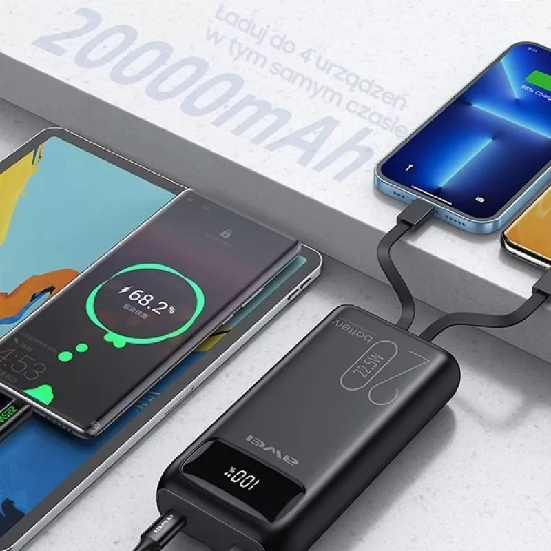Powerbank 20000mAh P169 K 22.5W USB-C + Apple kábel