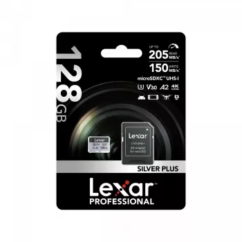 Flash pamäť Lexar 128 GB UHS-I MicroSDXC Professional SILVER PLUS