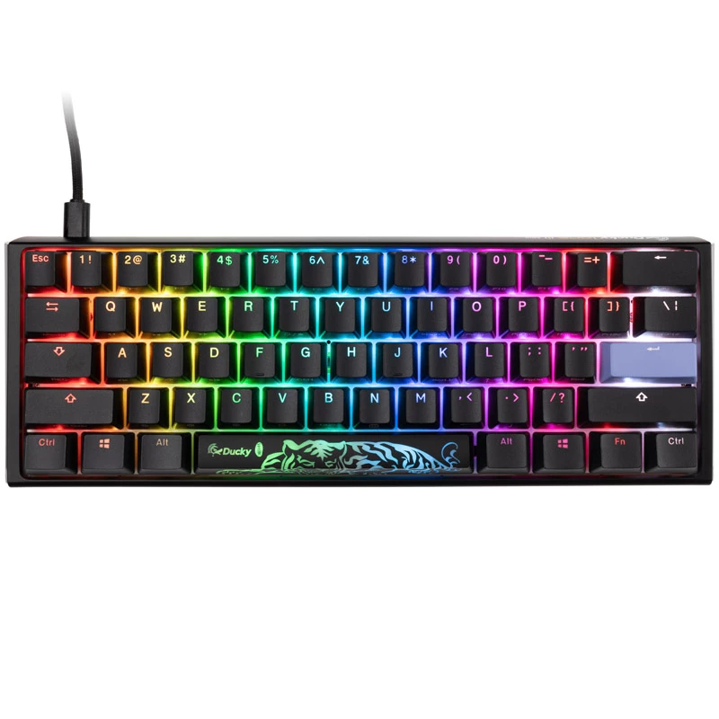 Ducky One 3 Classic čierna/biela Mini herná klávesnica, RGB-LED - MX-Speed-Silver (US) (DKON2161ST-PUSPDCLAWSC1)