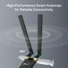 Wi‑Fi 6 Bluetooth PCIe adaptér TP‑LINK Archer TX10E AX900 — PCIe‑karta, AX900 Wi‑Fi 6, Bluetooth