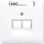Nástenná zásuvka RJ-45 Jung CD 569-2 NAUA WW — biela