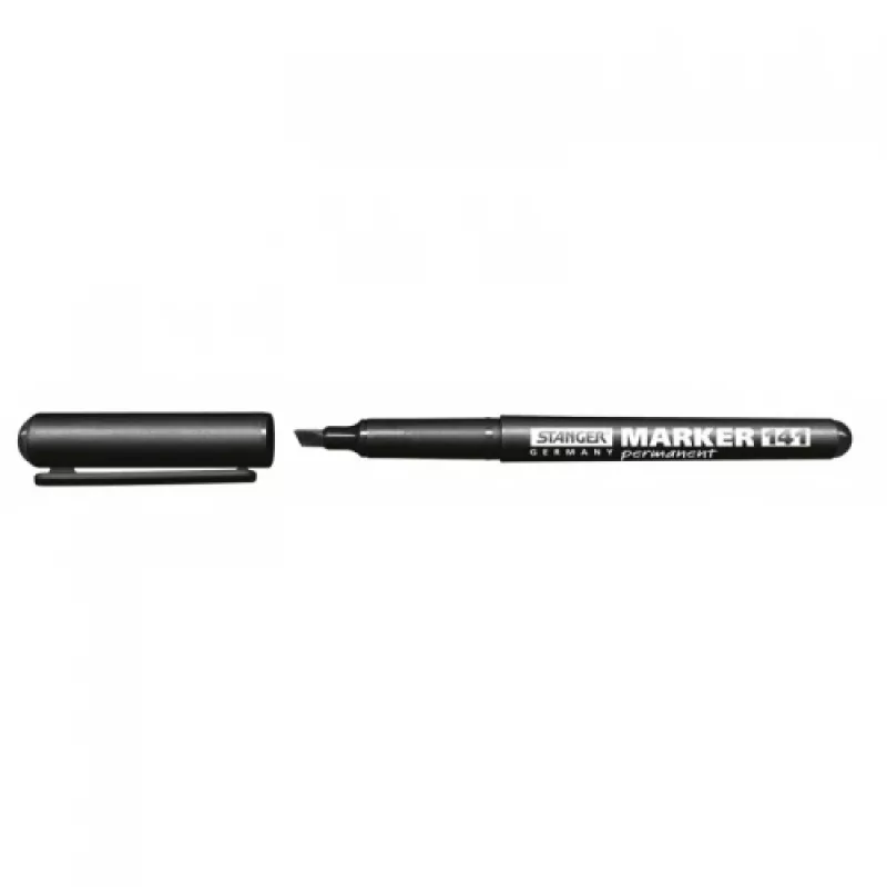 Permanentný marker Stanger M141, čierny atrament, hrot 1–3 mm