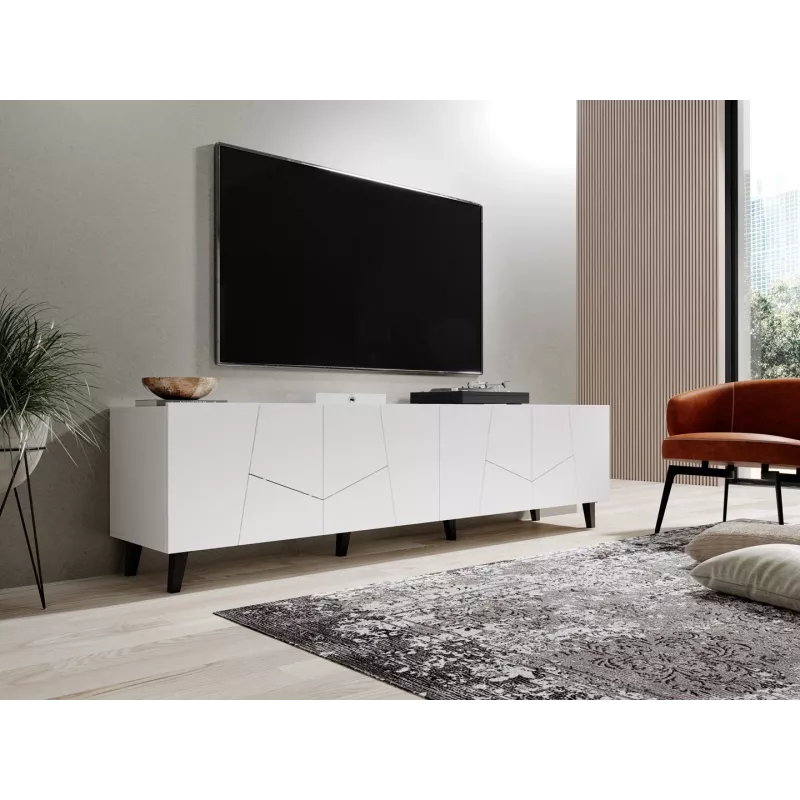 RTV skriňa ETNA 200x42x52 biela matná