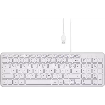 Perixx PERIBOARD-213 DE W USB klávesnica nemecká, QWERTZ biela (11960)
